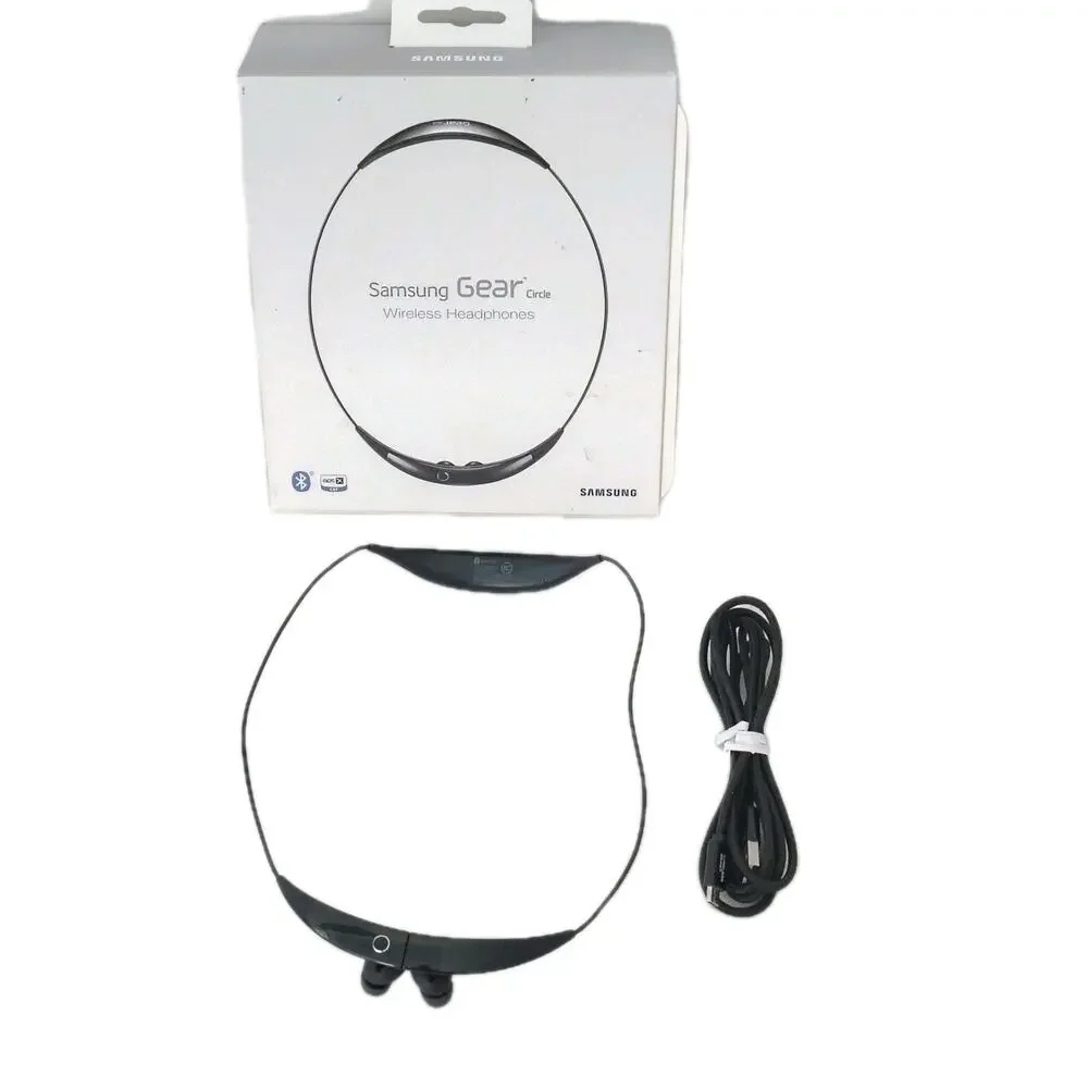Samsung Gear Circle Wireless Headphones Necklace Black Bluetooth SM-R130 Workout